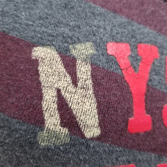 American Eagle sweatshirt Small retro rugby striped NY State Division graphic - Picture 6 of 12